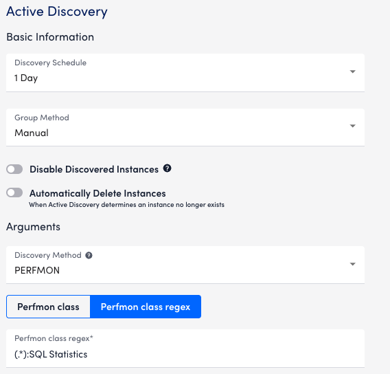 perfmon class regex discovery
